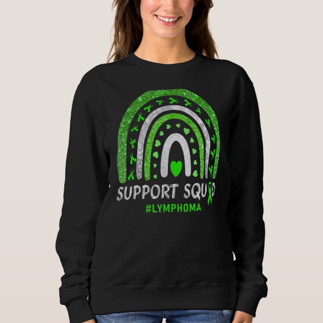 Support Lymphoma Squad Rainbow Matching Team Sweatshirt (Front)