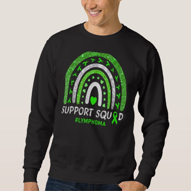 Support Lymphoma Squad Rainbow Matching Team Sweatshirt (Front)