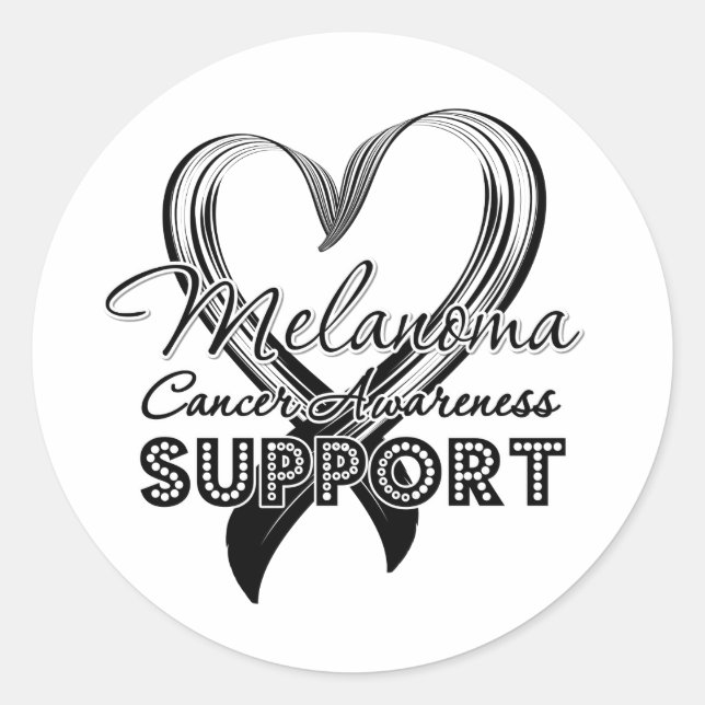 Support Melanoma Awareness Classic Round Sticker (Front)