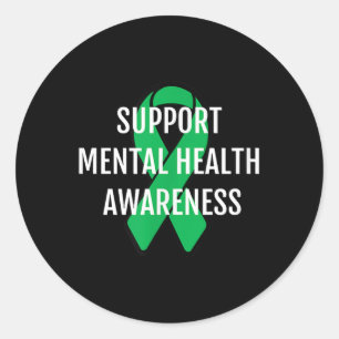 Support Mental Health Awareness Classic Round Sticker