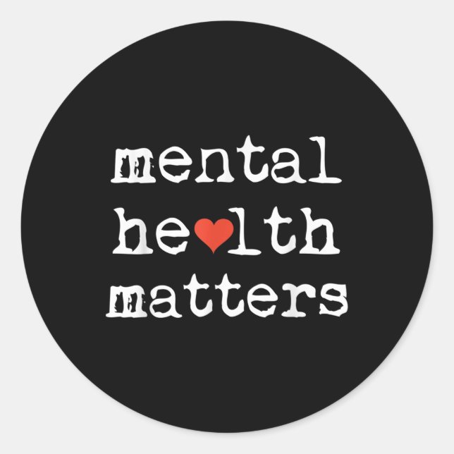 Support Mental Health S Awareness  Classic Round Sticker (Front)