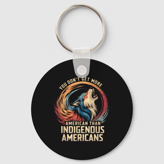 Support Native Americans Against Trump _1  Key Ring (Front)