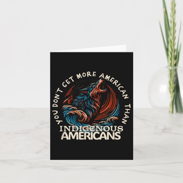 Support Native Americans Against Trump _2  Card (Front)