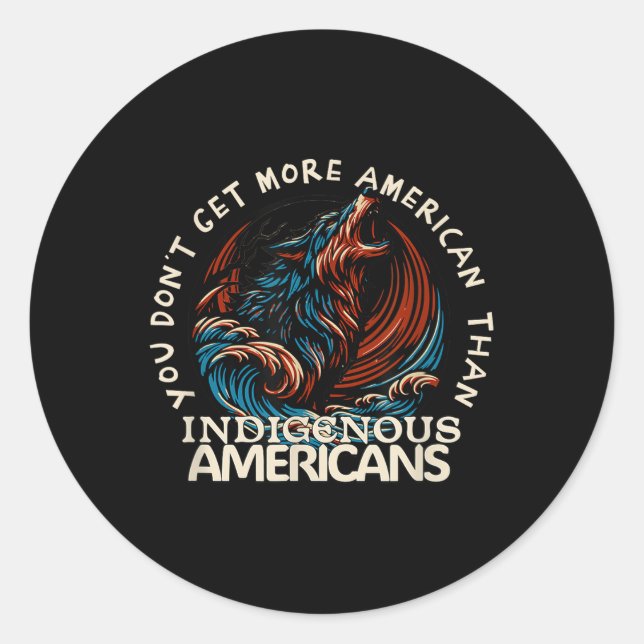 Support Native Americans Against Trump  Classic Round Sticker (Front)