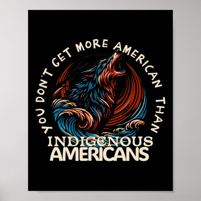 Support Native Americans Against Trump  Poster (Front)