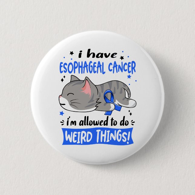 Support Oesophageal Cancer Awareness Ribbon Gifts 6 Cm Round Badge (Front)