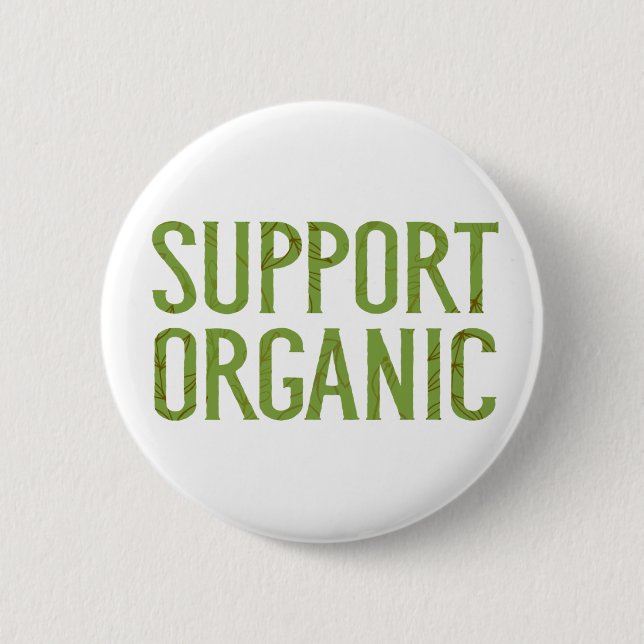 Support organic 6 cm round badge (Front)
