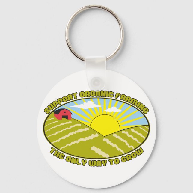 Support Organic Farming Key Ring (Front)
