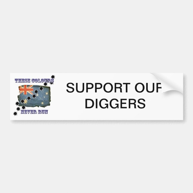 Support our diggers sticker (Front)