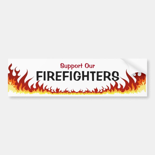 Support Our Firefighters Bumper Sticker (Front)