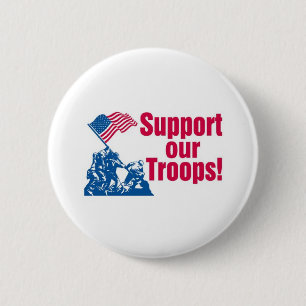 Support our Troops 6 Cm Round Badge