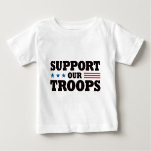 Support Our Troops - Black Baby T-Shirt