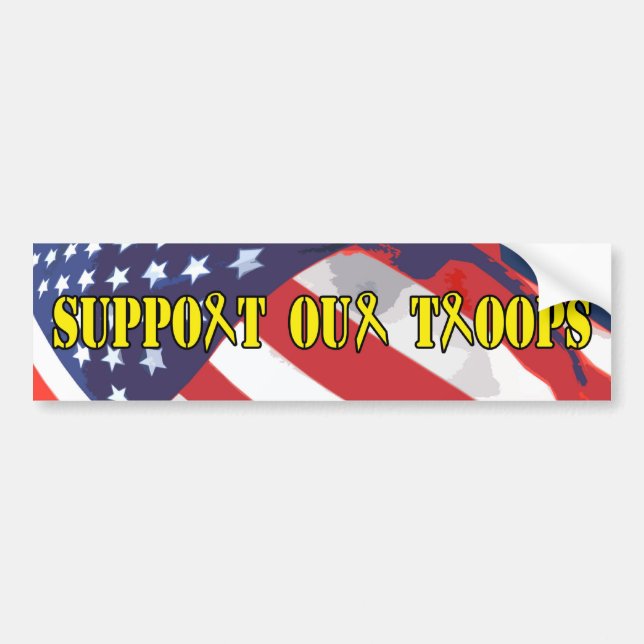 Support Our Troops Bumper Sticker (Front)