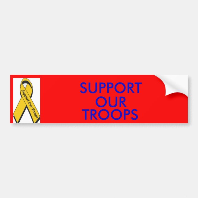 SUPPORT OUR TROOPS BUMPER STICKER (Front)