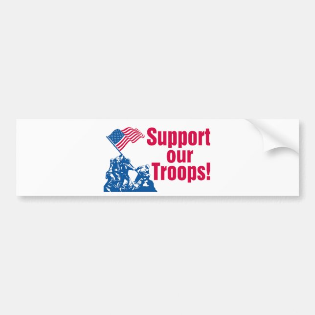 Support Our Troops Bumper Sticker (Front)