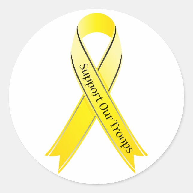 Support Our Troops Classic Round Sticker (Front)