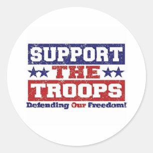 Support our Troops Classic Round Sticker