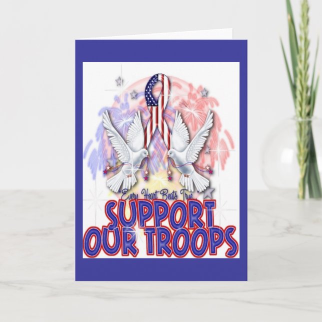 "Support Our Troops" Greeting Card (Front)