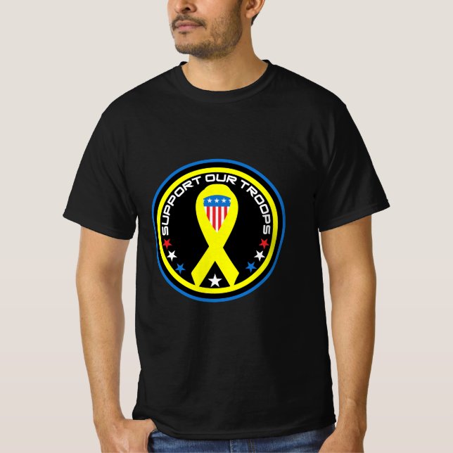 Support Our Troops Patriotic T-Shirt (Front)