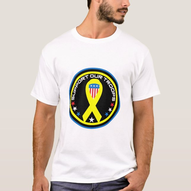 Support Our Troops Patriotic T-Shirt (Front)