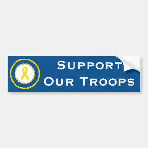 Support Our Troops Ribbon Bumper Sticker