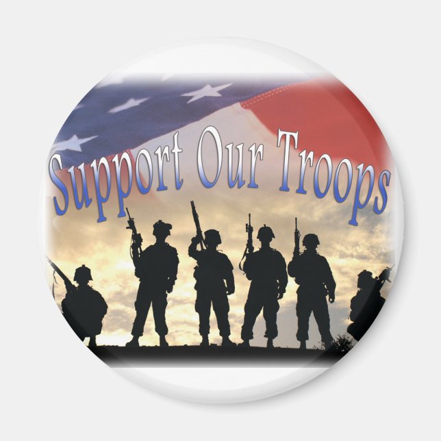 Support Our Troops Soldiers Magnet (Front)