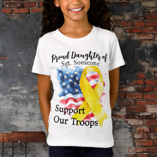 Support Our Troops Yellow Awareness Ribbon Childs T-Shirt