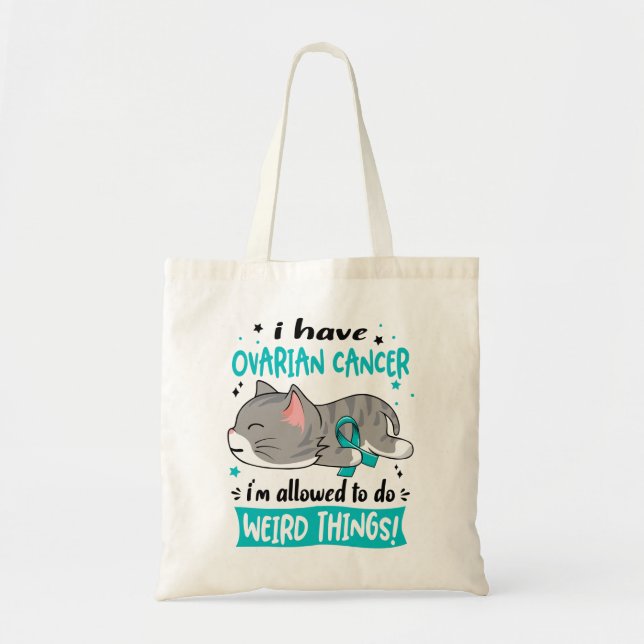 Support Ovarian Cancer Awareness Ribbon Gifts Tote Bag (Front)