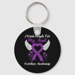 Support Overdose Awareness Month Costume Aunt Gift Key Ring