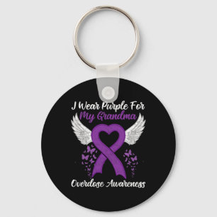 Support Overdose Awareness Month Costume Grandma G Key Ring