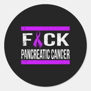 SUPPORT PANCREATIC CANCER AWARENESS T SHIRT CLASSIC ROUND STICKER