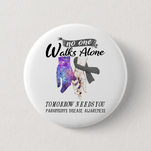 Support Parkinson's Disease Awareness Ribbon Gifts 6 Cm Round Badge