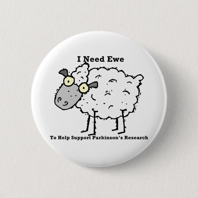 Support Parkinson's Research 6 Cm Round Badge (Front)