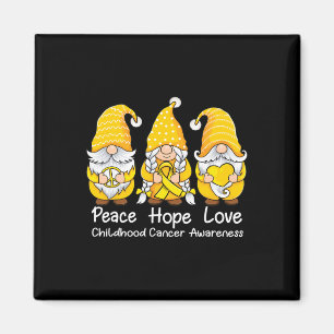Support Peace Hope Love Childhood Cancer Awareness Magnet
