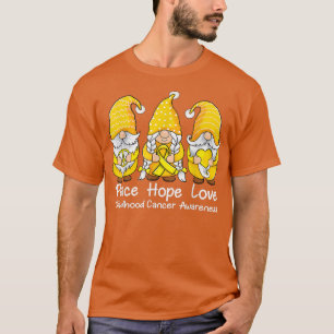 Support Peace Hope Love Childhood Cancer Awareness T-Shirt