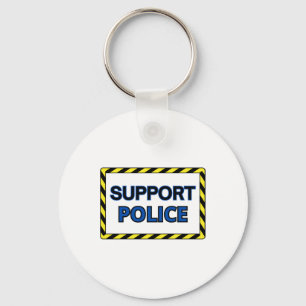 Support Police Sticker2  Key Ring