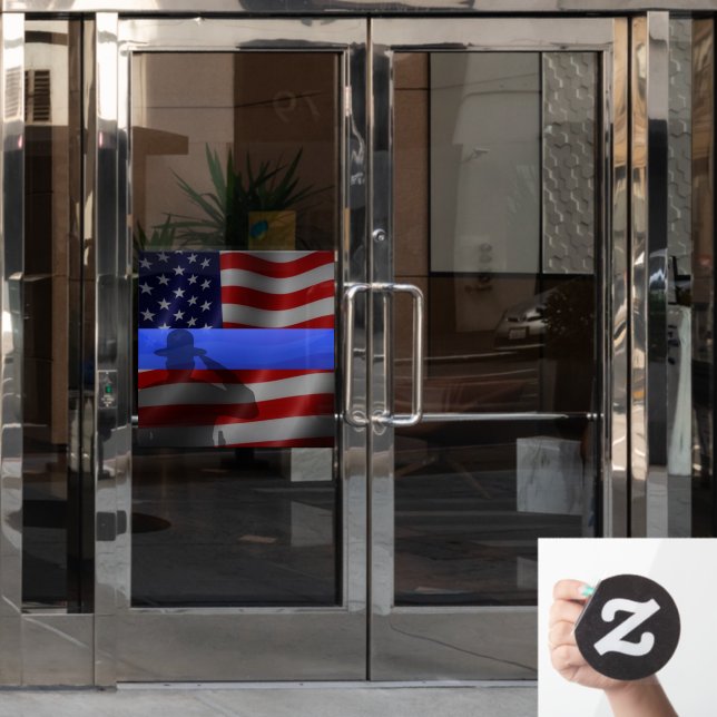 Support Police Thin Blue Line (Office Door)