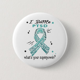 Support PTSD Warrior Gifts 6 Cm Round Badge