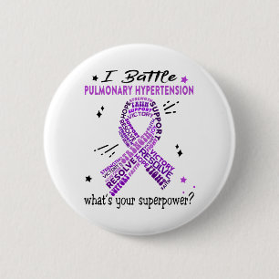 Support Pulmonary Hypertension Warrior Gifts 6 Cm Round Badge