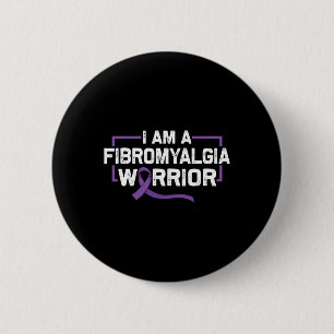 Support Purple Ribbon Warrior Of Fibromyalgia Awar 6 Cm Round Badge