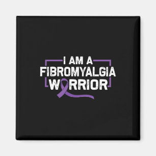 Support Purple Ribbon Warrior Of Fibromyalgia Awar Magnet