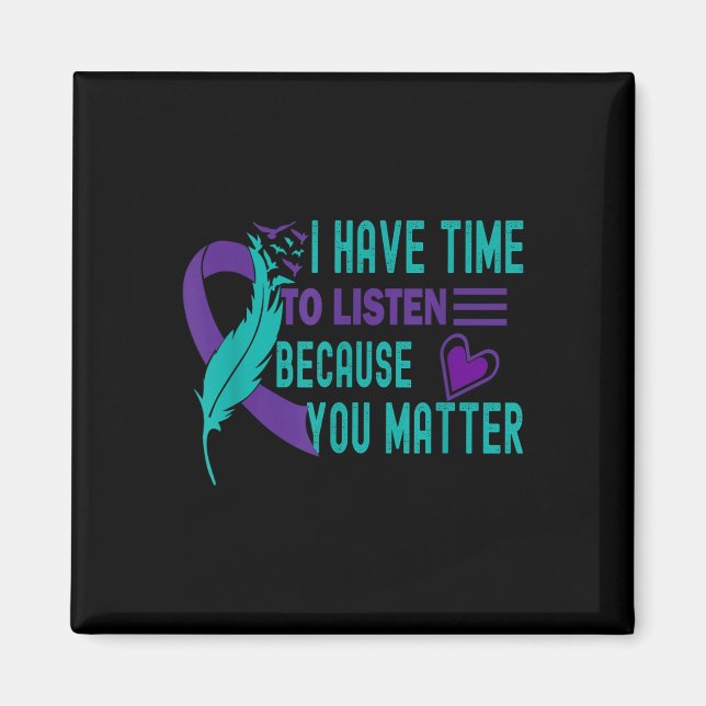 Support Raising Suicide Prevention Awareness  Magnet (Front)