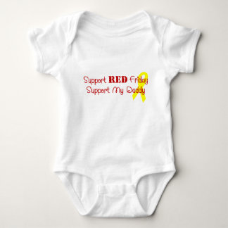 Support Red Friday (Support My Daddy) Baby Bodysuit