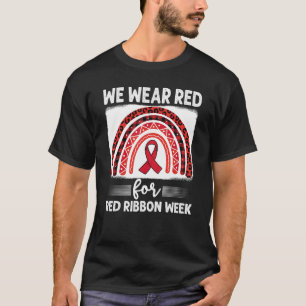support red ribbon Peace hope love Anti drug Red R T-Shirt
