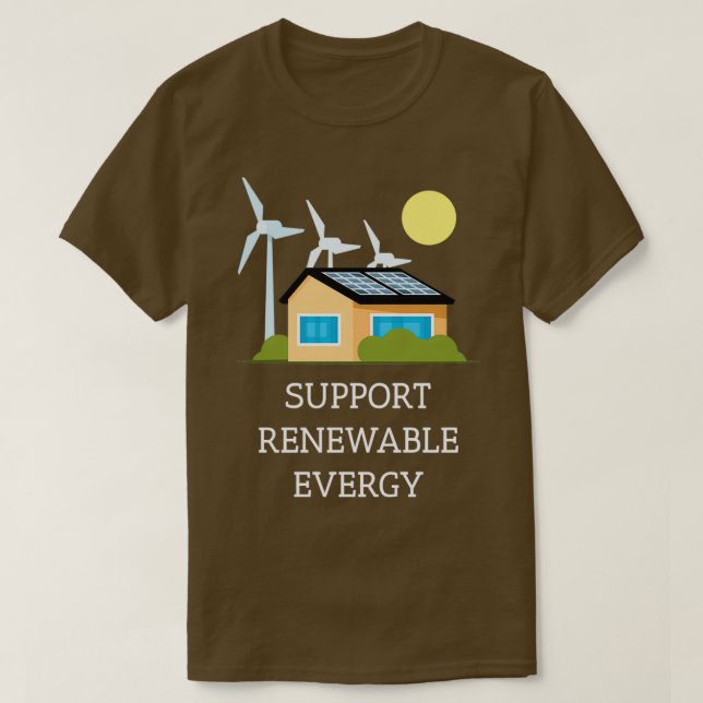 Support Renewable Energy T-Shirt (Design Front)