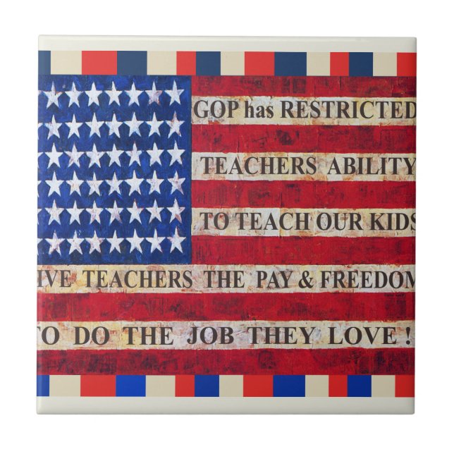 Support & Respect Our Teachers! Tile (Front)