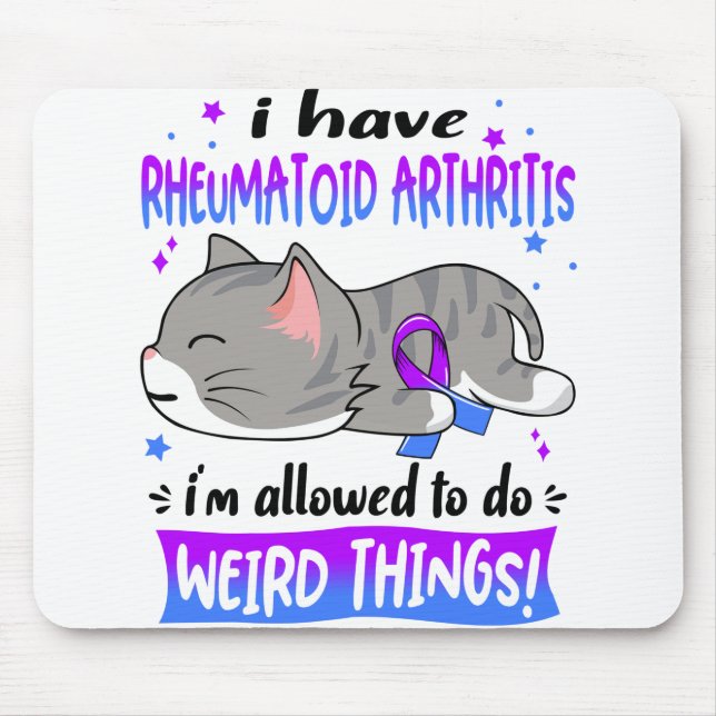 Support Rheumatoid Arthritis Awareness Ribbon Gift Mouse Pad (Front)