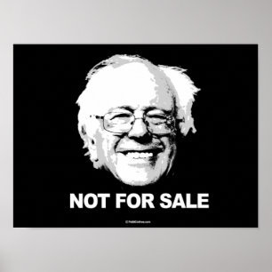 Support Sanders - Not For Sale - white - Politica Poster