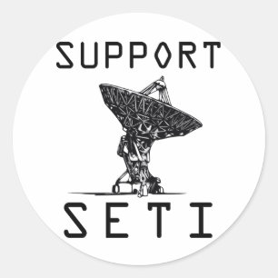Support SETI Classic Round Sticker