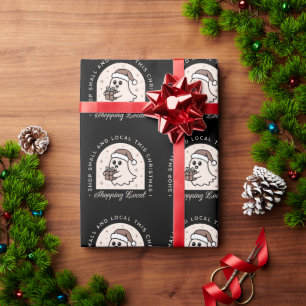 Support shop small local Christmas gift giving Wrapping Paper